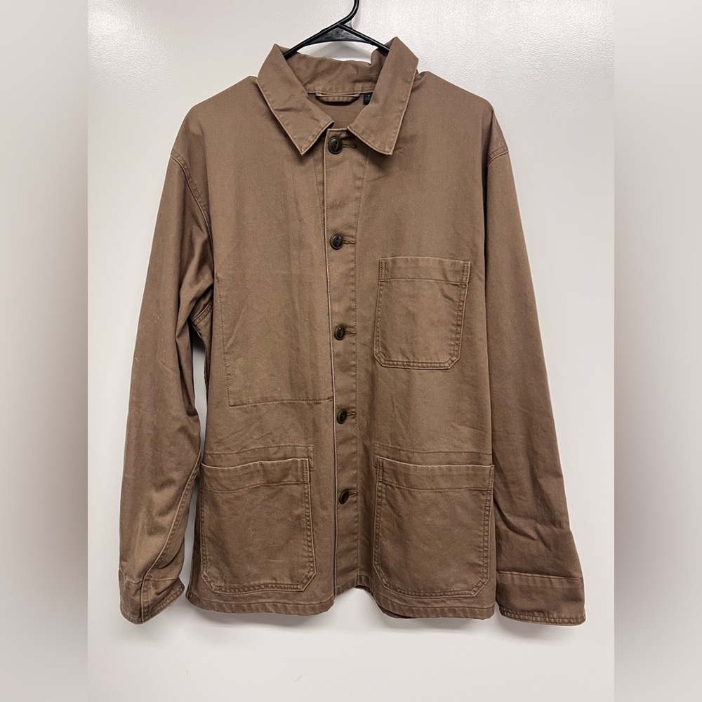Uniqlo Brown Button-Front Workwear Jacket
